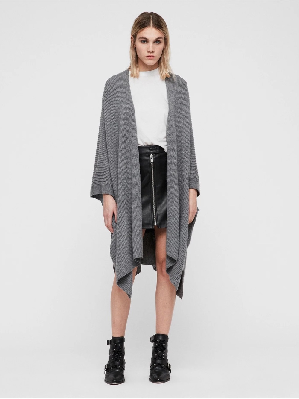 All Saints Ruana Cardigan in Grey